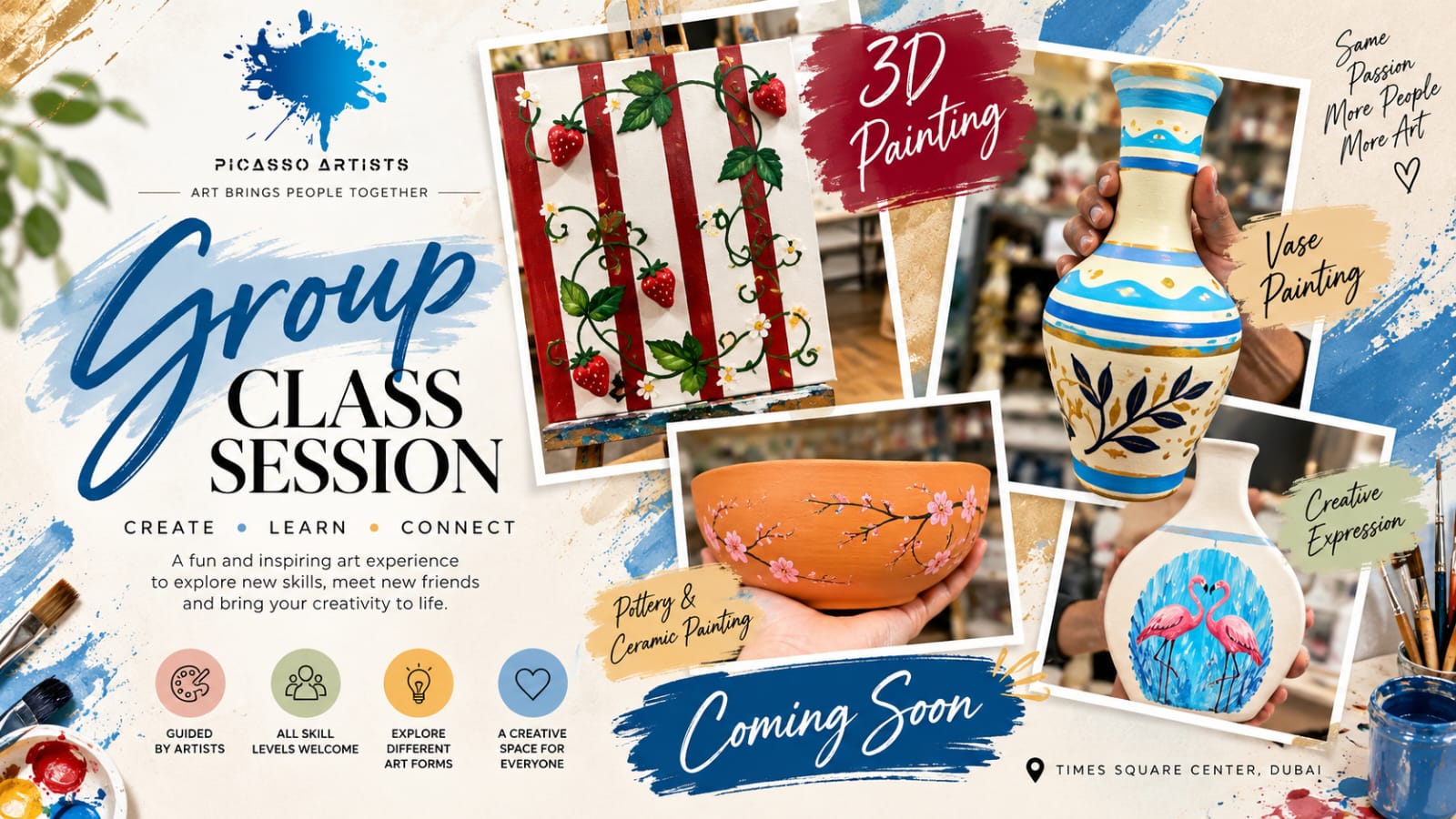 Picasso Artists group class session