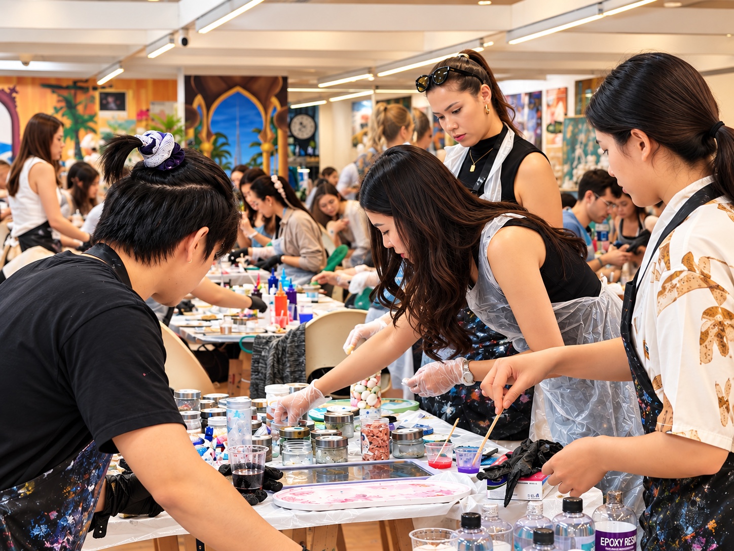 Resin Art workshop at Picasso Artists