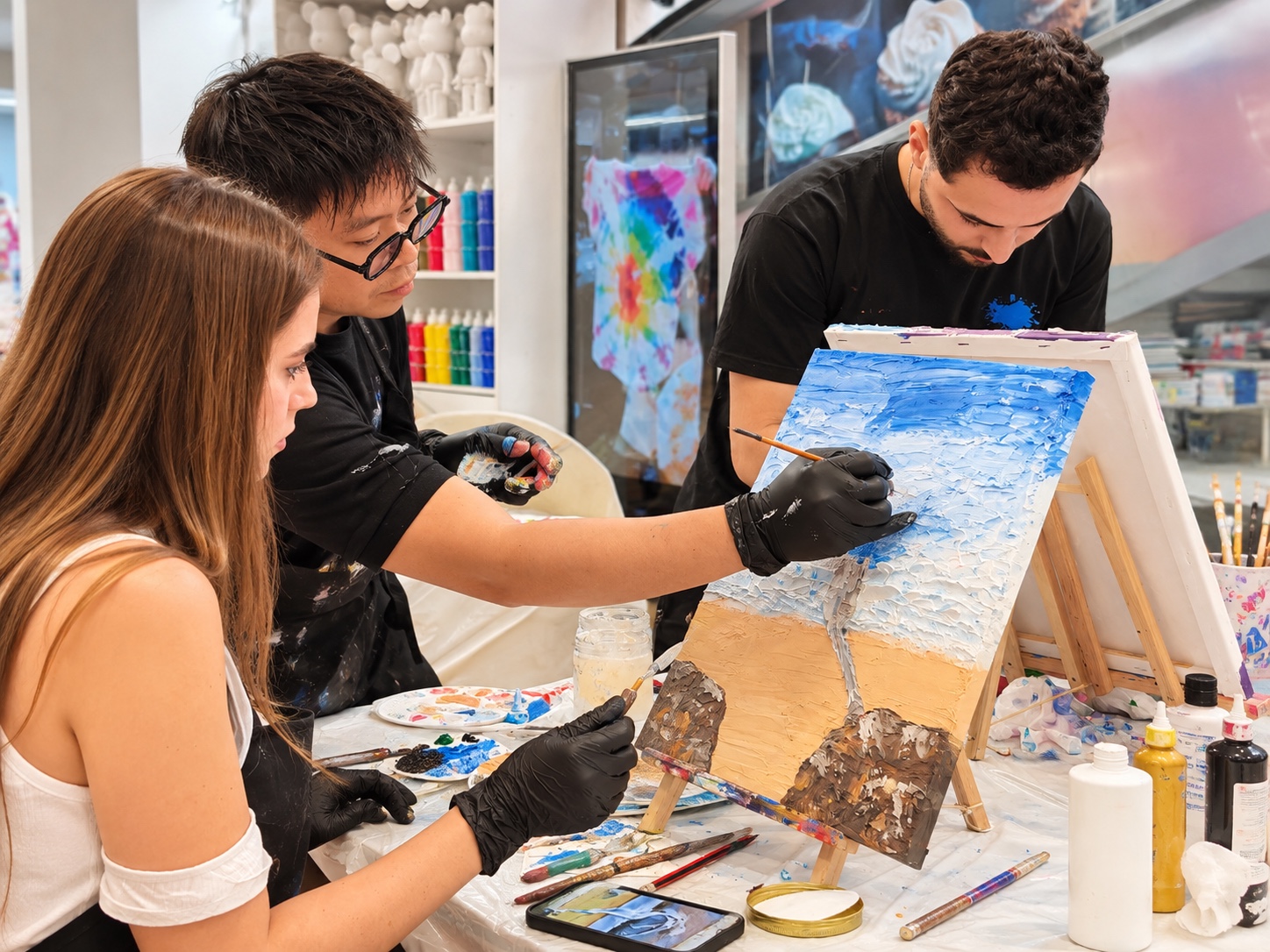 Texture Art workshop at Picasso Artists