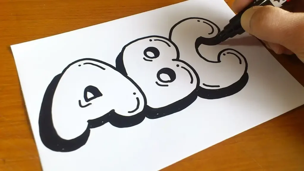 Simple Bubble Letters grafitti