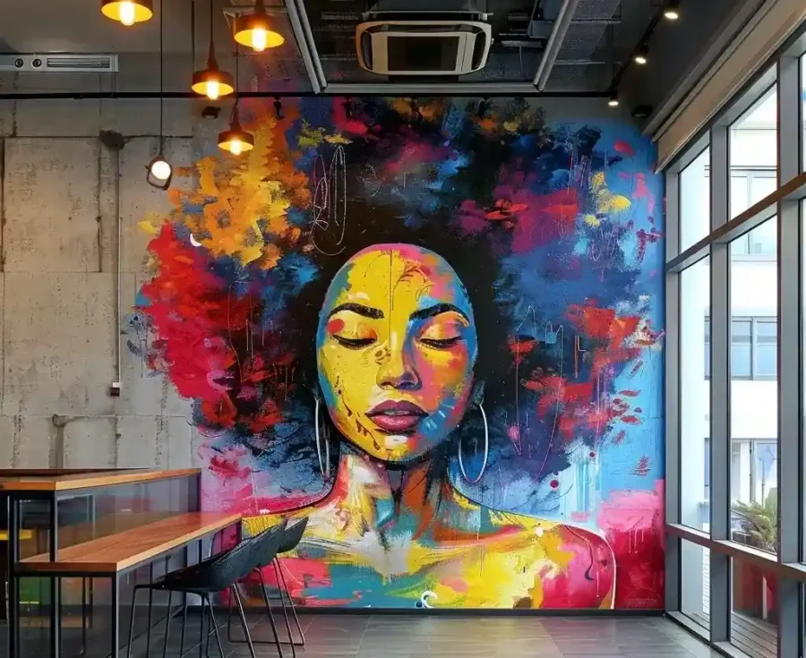 artistic wall mural painting